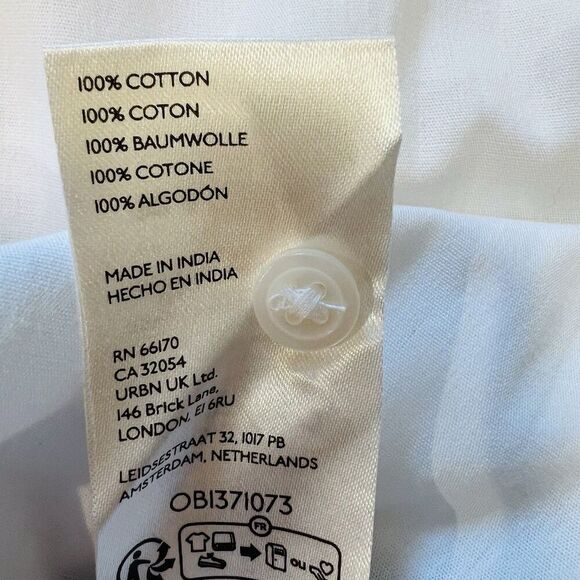 Maeve Anthropologie Maxi Tunic Poplin Button Down Top Cotton Petite Size Medium - Picture 10 of 12